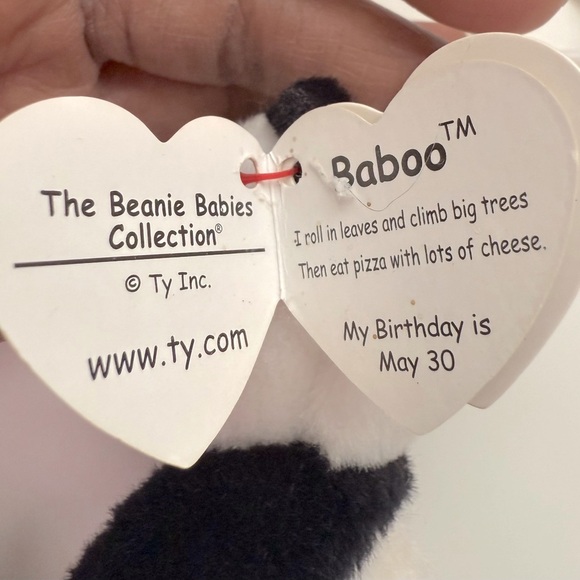 3” Ty Mini Baboo Panda Bear Plush Keychain - Picture 5 of 9